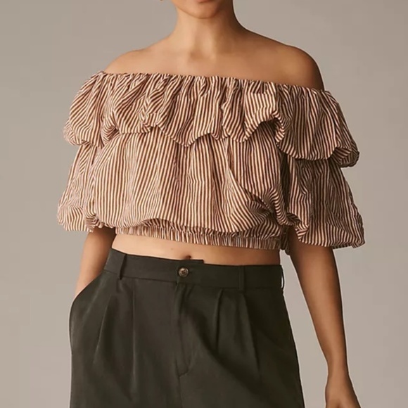 NWT Anthropologie Off Shoulder Bubble Top 2X - Picture 2 of 7